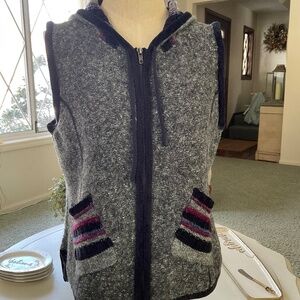 Curio  Gray, Black and Burgundy Vest, size XL